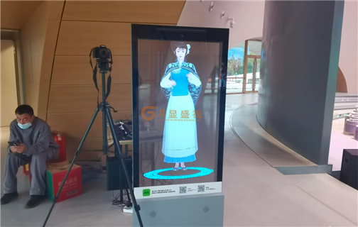 立式OLED透明屏-浙江嘉兴虚拟人像应用案例